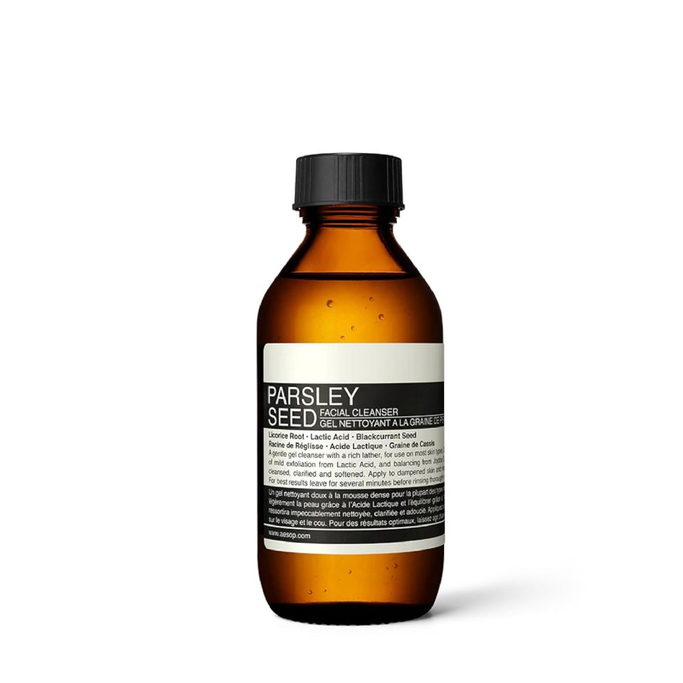 Aesop Parsley Seed Travel Face Cleanser | Mild Exfoliation to Clarify. Smooth. Cleanse Skin | 3.4oz / 100mL
