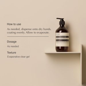 Aesop Resurrection Rinse-Free Hand Wash | Cleanse and Hydrate Without Water | Alcohol Based Formulation | 16.9 oz (Pack of 3)