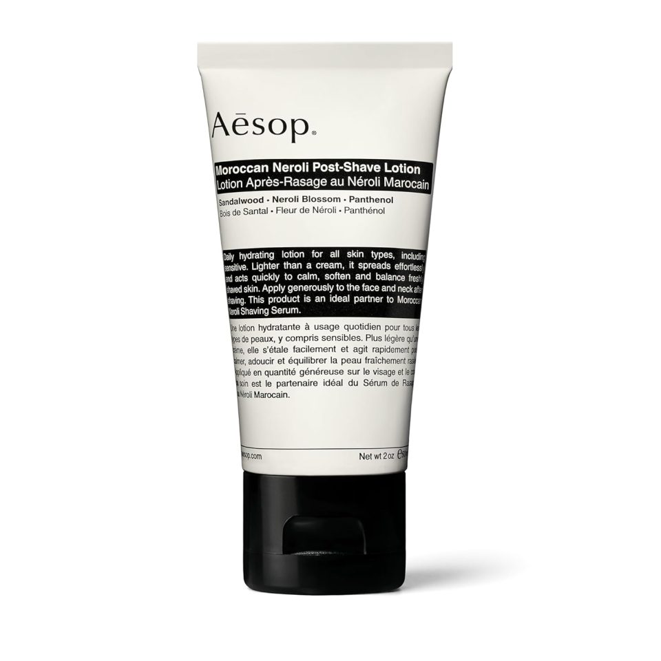 Aesop Moroccan Neroli Post Shave Lotion | Unisex Daily Hydrating Lotion Boosted With Botanical Oils | Balance Skin While Reducing Irritation and Aggravation | 2oz / 60mL