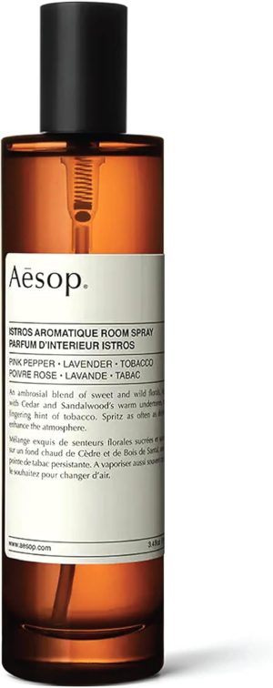 Aesop Istros Aromatique Room Spray | Non-Aerosol Air Freshener | Vibrant. Floral. Smoky | Aroma for Several Hours | 3.4 oz / 100mL