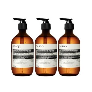 Aesop Resurrection Rinse-Free Hand Wash | Cleanse and Hydrate Without Water | Alcohol Based Formulation | 16.9 oz (Pack of 3)