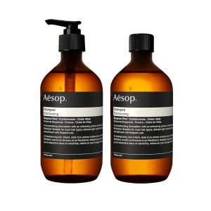 Aesop Shampoo + Refill | Soften Hair. Restore Shine | Bergamot Rind. Frankincense. Cedar Atlas | 16.9 oz / 500 mL (Pack of 2)