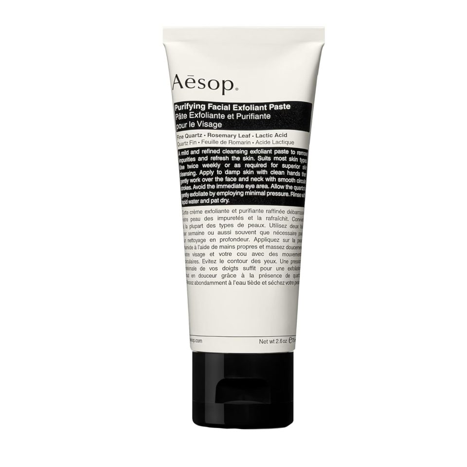 Aesop Purifying Facial Exfoliant Paste | Refresh. Cleanse. Soften Skin | Cream Based Cleanser Enhanced With Fine Quartz. Rosemary Leaf. Lactic Acid | 2.6oz / 75mL