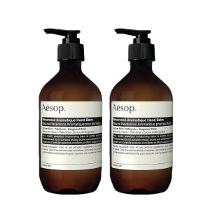 Aesop Reverence Aromatique Hand Balm | Rich. Skin-Softening Balm For Sustained Hydration with Emollient Ingredients | Vegan and Cruelty-Free | 16.9 oz (Pack of 2)