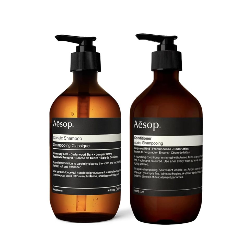 Aesop Classic Shampoo & Conditioner Set | Adds Shine. Hydration. Softness to Hair | 500 mL / 16.9 oz