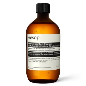 Aesop Geranium Leaf Body Cleanser Refill | Invigorating Gentle Cleansing Gel | Green. Citrus. Fresh | 16.9 fl oz