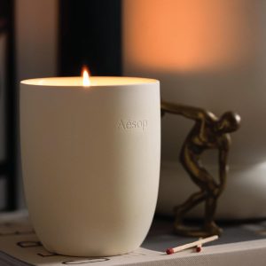 Aesop Ptolemy Aromatique Candle | Resinous. Earthy. Woody Scented | 55-65 Hour Burn Time | Vegan-Friendly | 10.5 oz