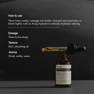 Aesop Damascan Rose Facial Treatment Oil | Hydrating Face Oil with Rose Petal. Neroli Blossom & Violet Leaf | Nourishing Vitamins & Fatty Acids for Dry. Distressed Skin | 0.8 fl oz