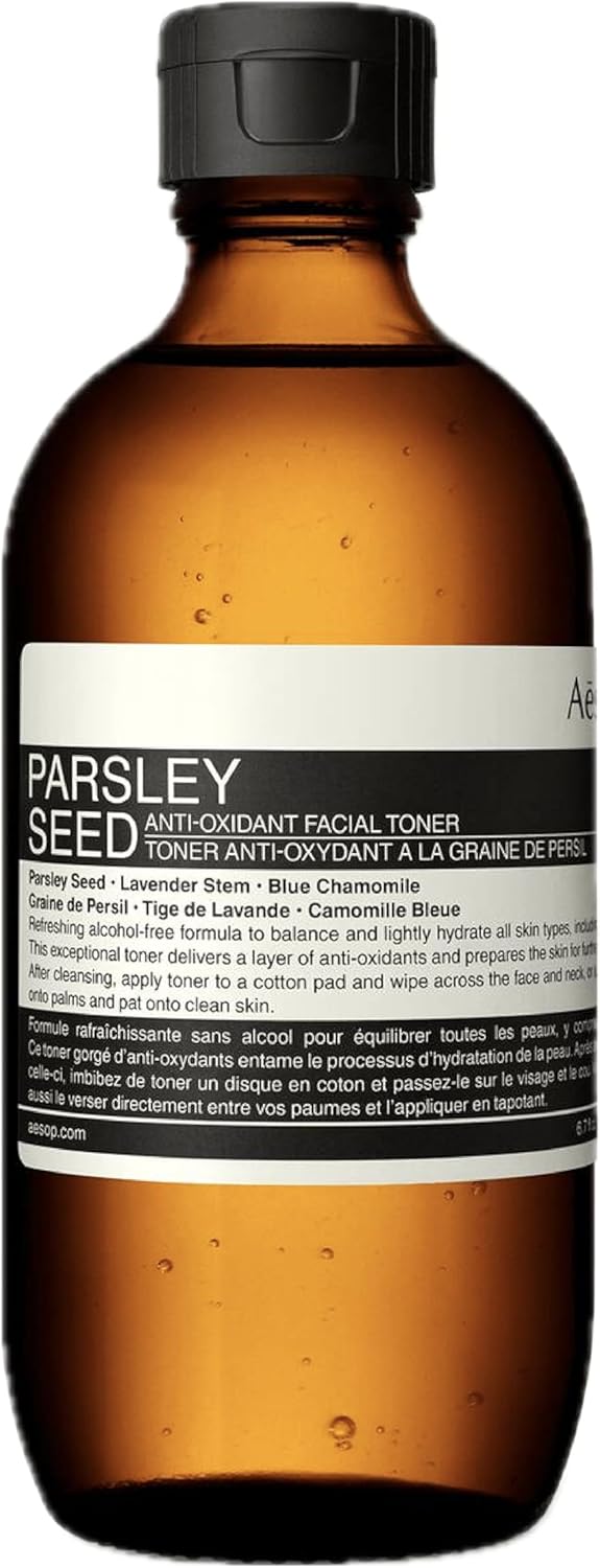 Aesop Parsley Seed Anti-Oxidant Facial Toner | Alcohol-Free Formula with Parsley Seed. Lavender Stem & Blue Chamomile to Soothe & Balance Skin | 200 mL / 6.8 oz