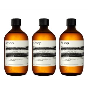 Aesop Resurrection Aromatique Hand Wash Refill | Gentle Cleanser with Orange. Rosemary and Lavender Oils | 500mL / 16.9 oz (Pack of 3)