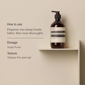 Aesop Resurrection Aromatique Hand Wash | Gentle Cleanser with Orange. Rosemary and Lavender Oils | 500mL / 16.9 oz (Pack of 3)