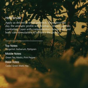 Aesop Virēre Eau de Parfum | Bergamot. Fig. and Green Tea Scent | Fresh Citrus. Green. and Woody Aroma | Unisex | 1.6 fl oz