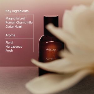 Aesop Aurner Eau de Parfum | Floral. Herbaceous. Fresh Unisex Fragrance | Floral Fragrance With Unexpected Contrasts | 1.6oz / 50mL