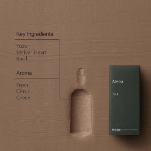 Aesop Tacit Eau de Parfum | Yuzu. Vetiver. and Basil Scent | Fresh Citrus and Green Aroma | Unisex | 1.6 fl oz