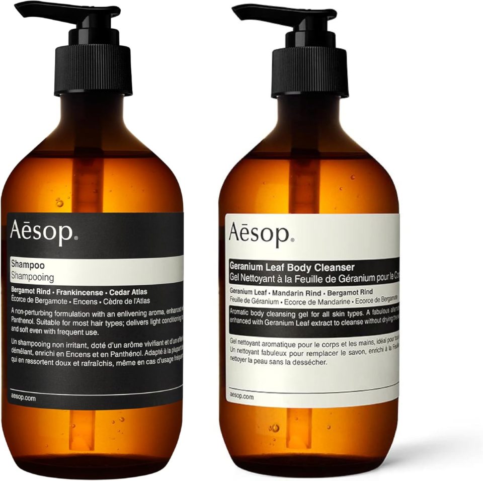 Aesop Geranium Leaf Body Cleanser and Shampoo | Paraben. Cruelty-free & Vegan | 16.9 oz