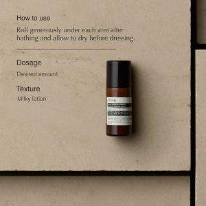 Aesop Herbal Deodorant Roll on | Alcohol & Aluminum Free | Reduces + Masks Underarm Odor | Sage Leaf. Zinc Ricinoleate. Wasabi Extract | 1.7 oz / 50mL